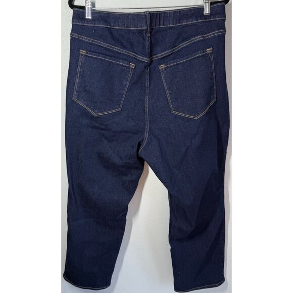 Old Navy Womens Dark Wash High Rise Straight Jeans Plus Size 26 Short NEW - Picture 4 of 12